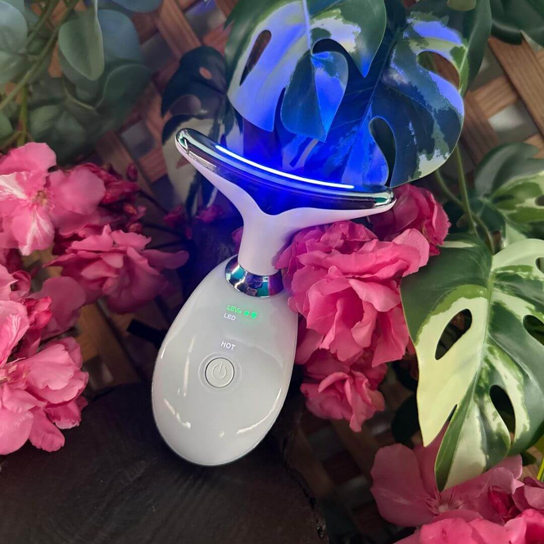Masajeador Facial EMS con Luz LED