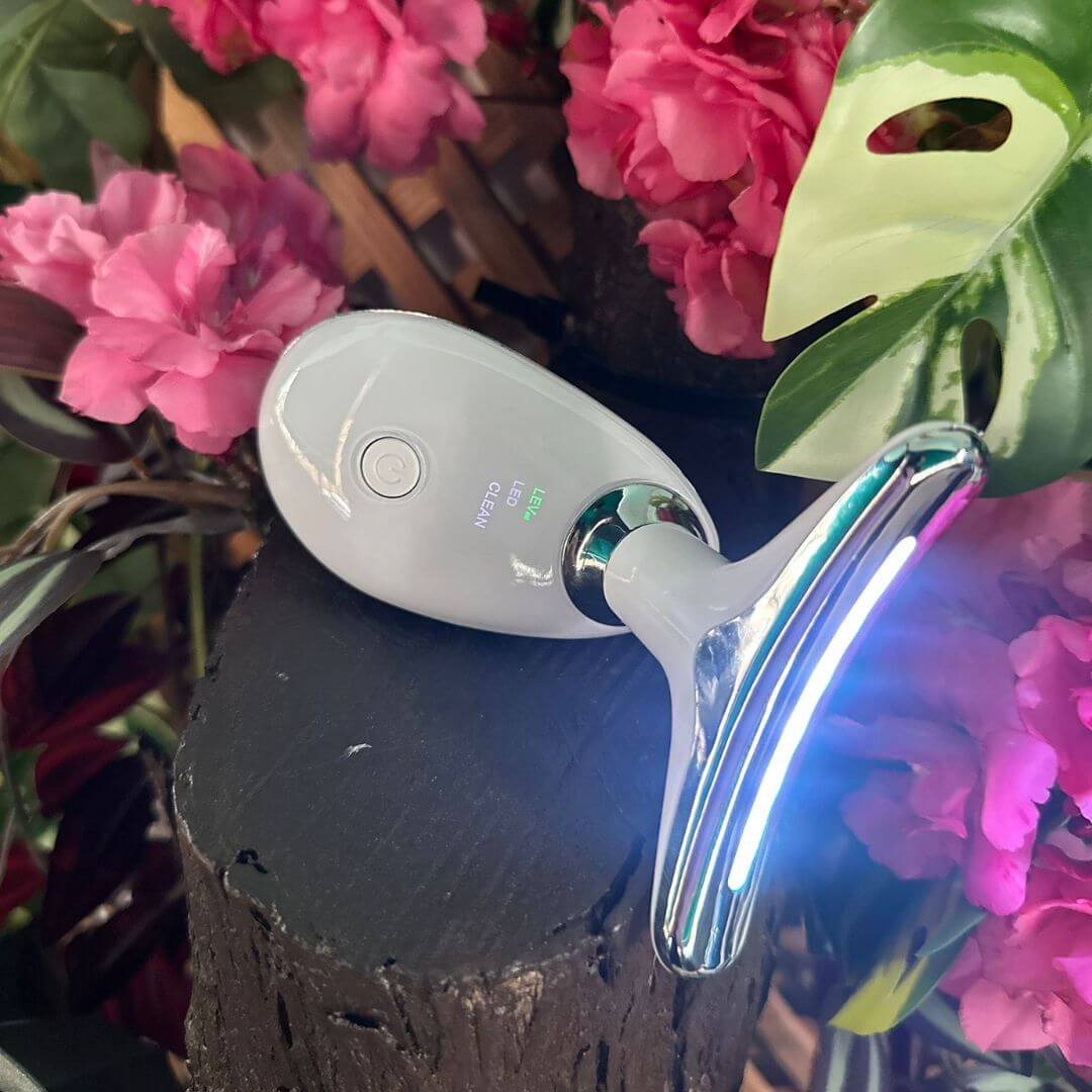 Masajeador Facial EMS con Luz LED