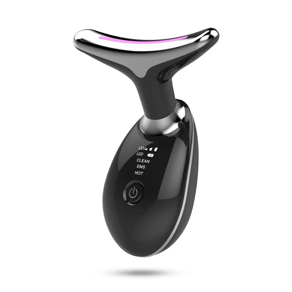 Masajeador Facial EMS con Luz LED | Rejuvenecedor Antiedad para Cara y Cuello, Elimina Arrugas y Papada